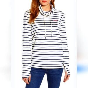 Vineyard Vines Striped Cowl Neck Sweater